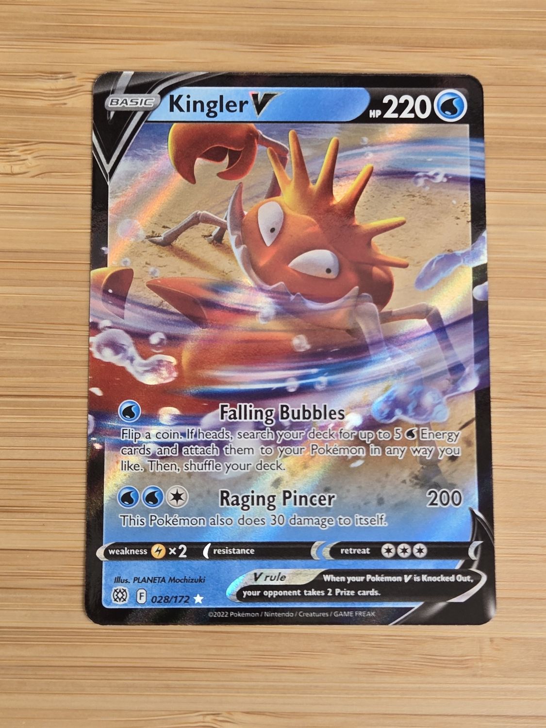 Kingler V - 028/172 - Brilliant Stars - NM