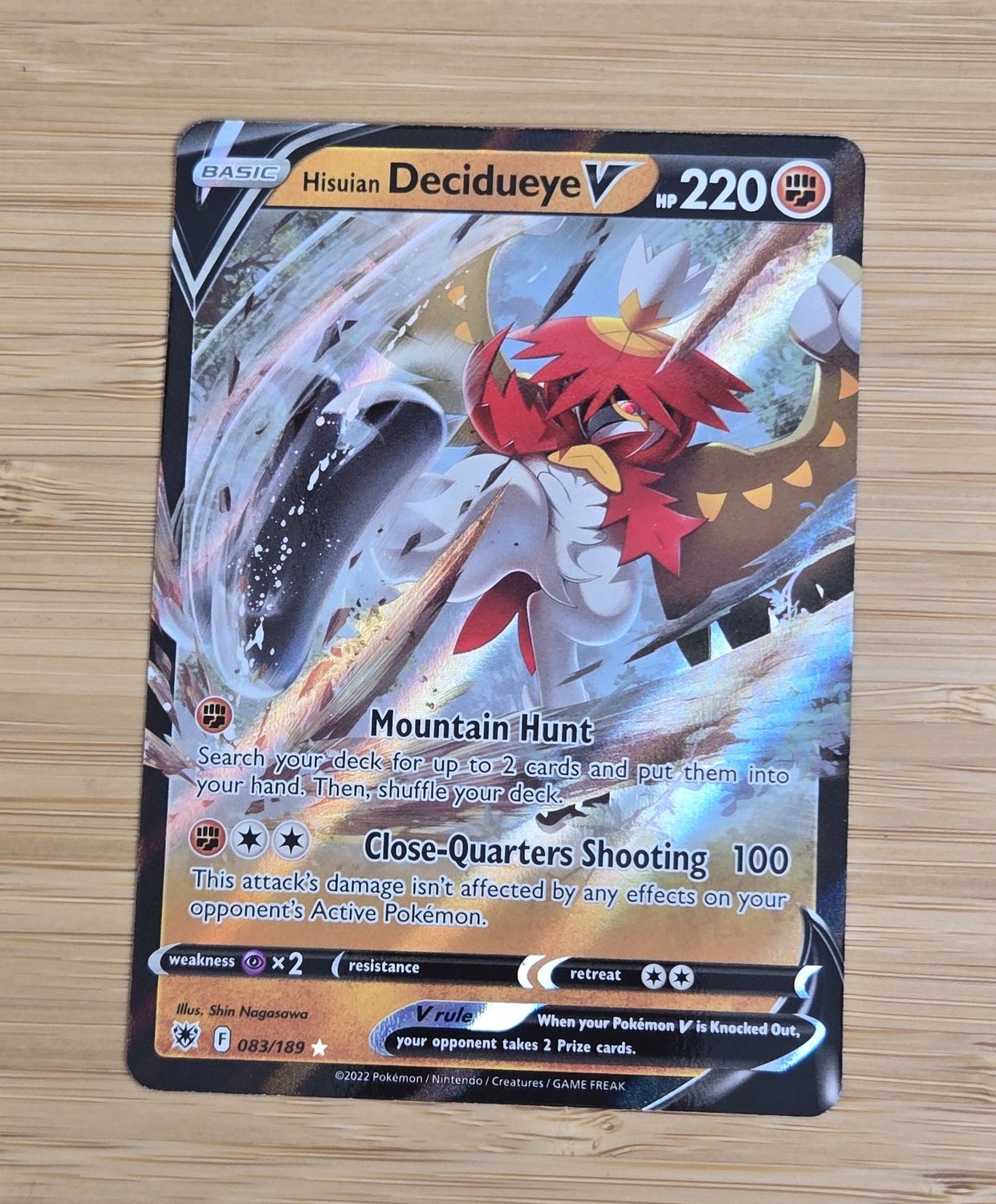 Hisuian Decidueye V - 083/189 - Astral Radiance - NM