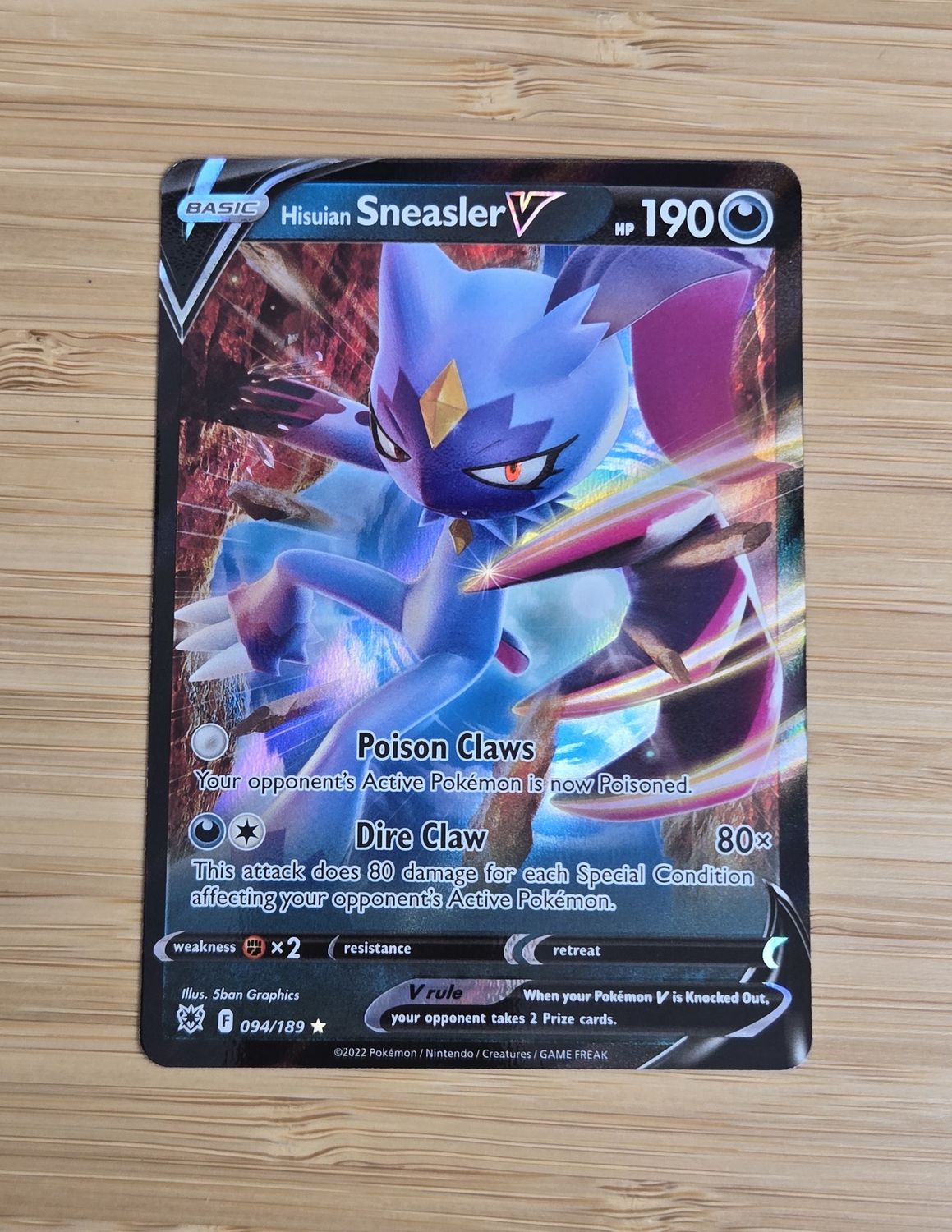 Hisuian Sneasler V - 094/189 - Brilliant Stars - NM