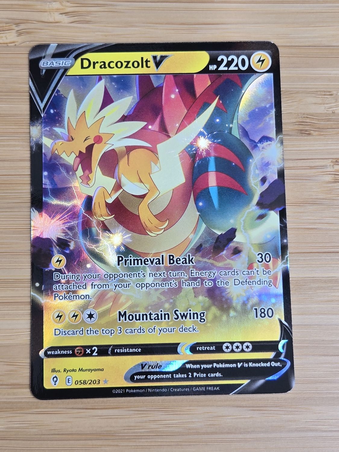 Dracozolt V - 058/203 - Evolving Skies - NM
