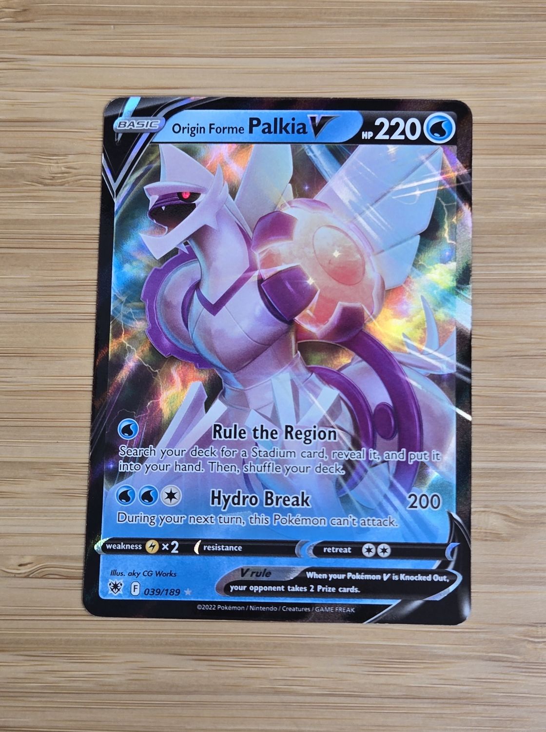 Origin Forme Palkia V - 039/189 - Astral Radiance - NM