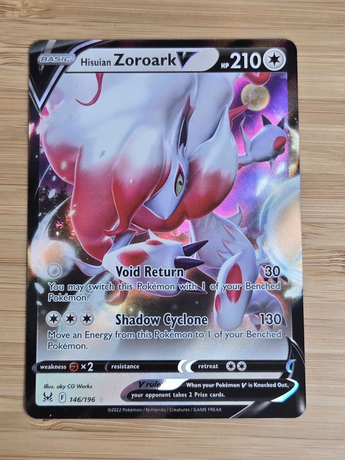 Hisuian Zoroark V - 146/196 - Lost Origin - NM