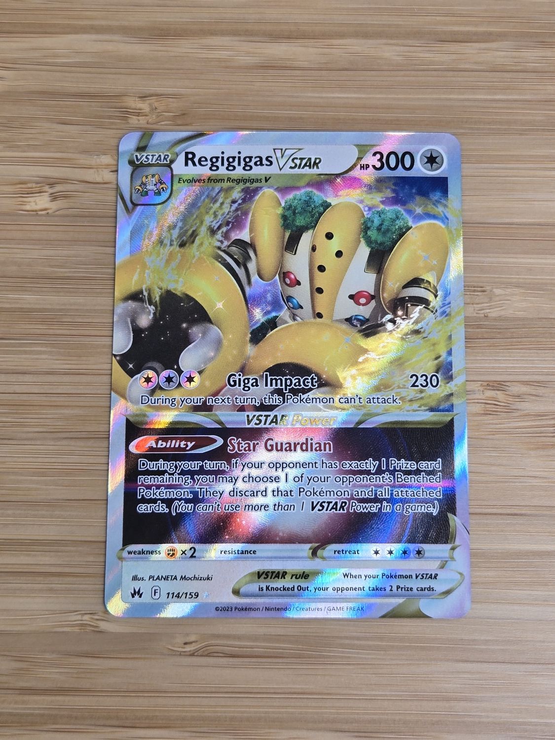 Regigigas V Star - 114/159 - Crown Zenith - NM