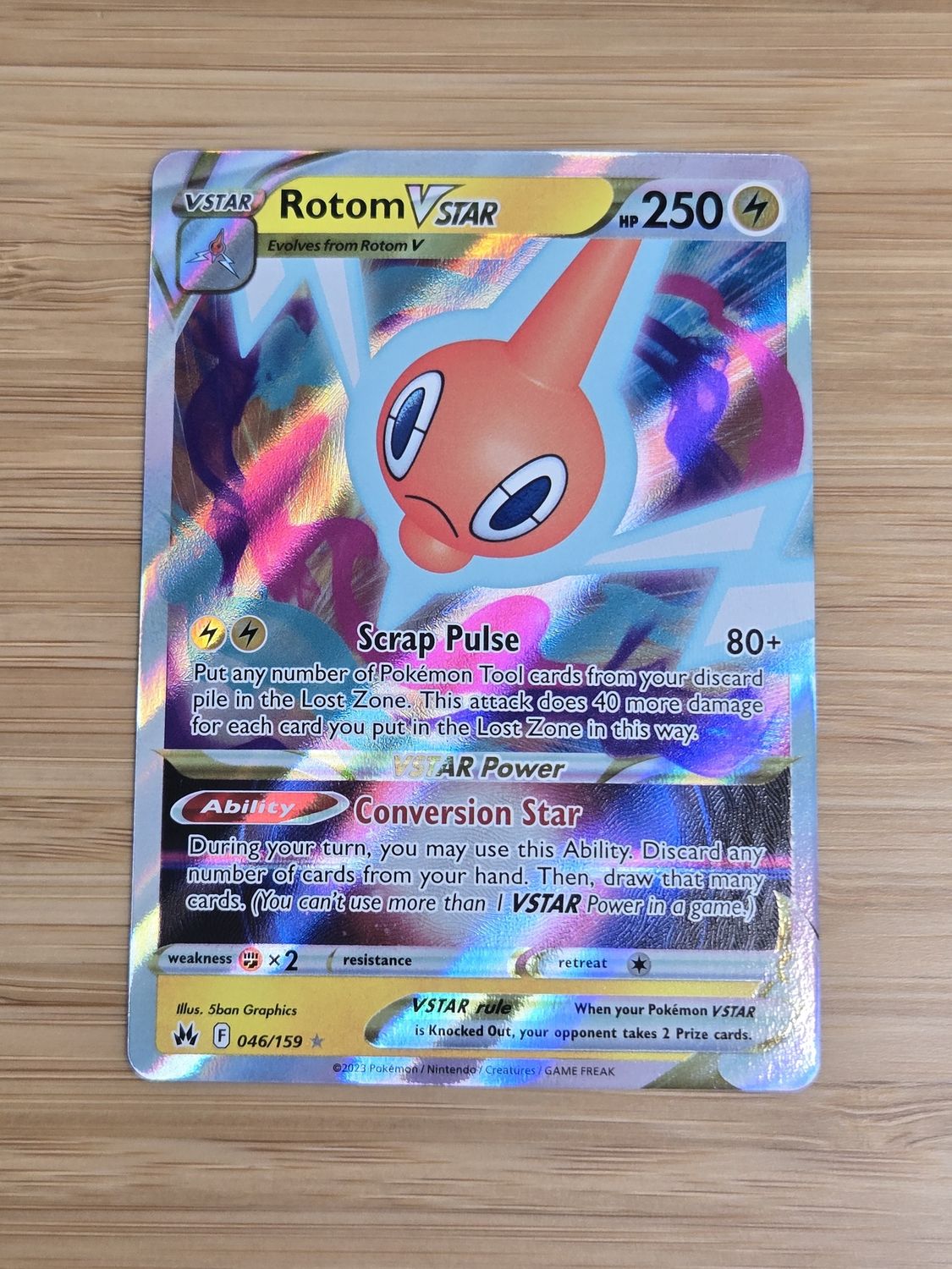 Rotom V Star - 046/159 - Crown Zenith - NM