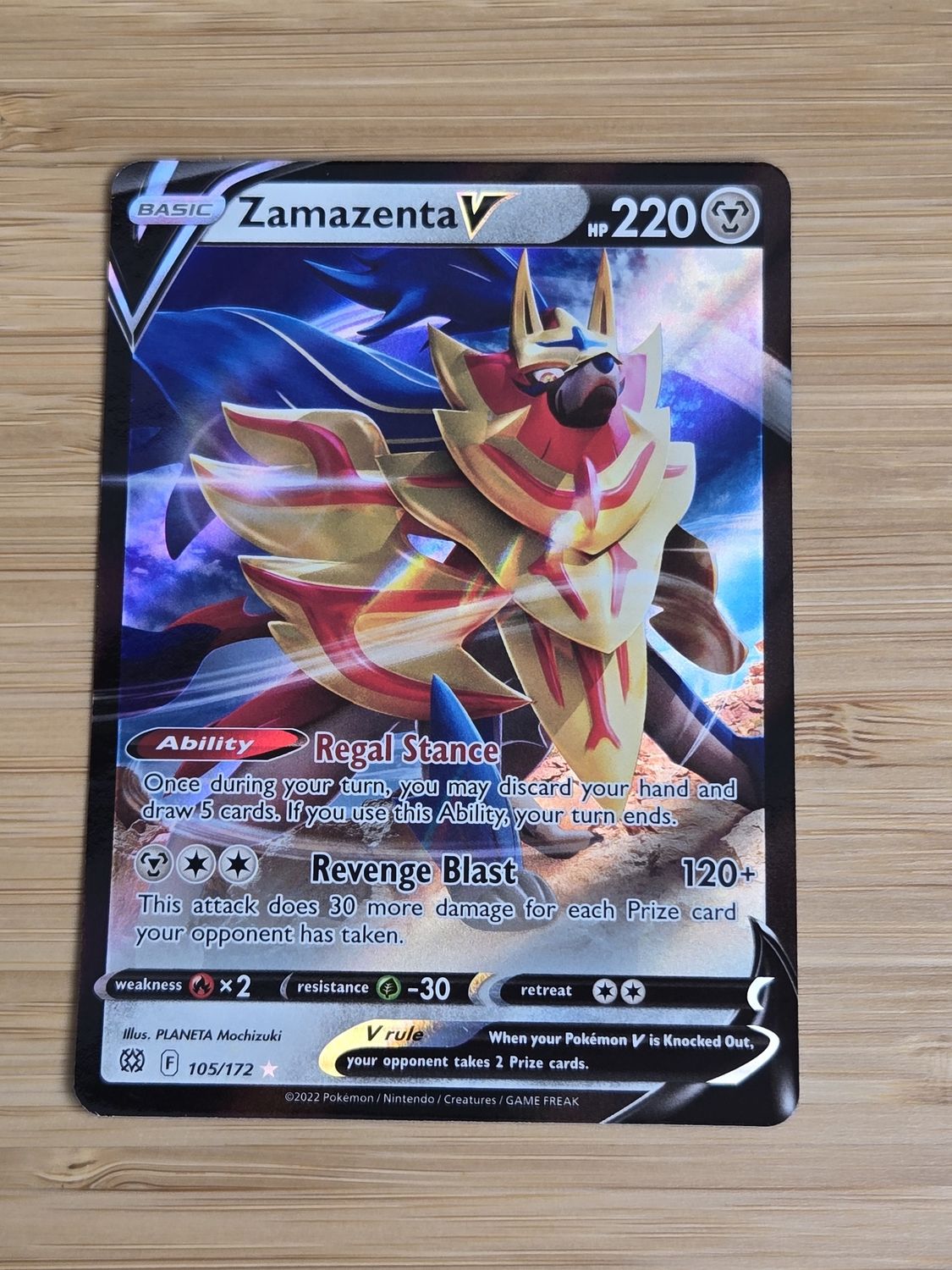 Zamazenta V - 105/172 - Brilliant Stars - LP