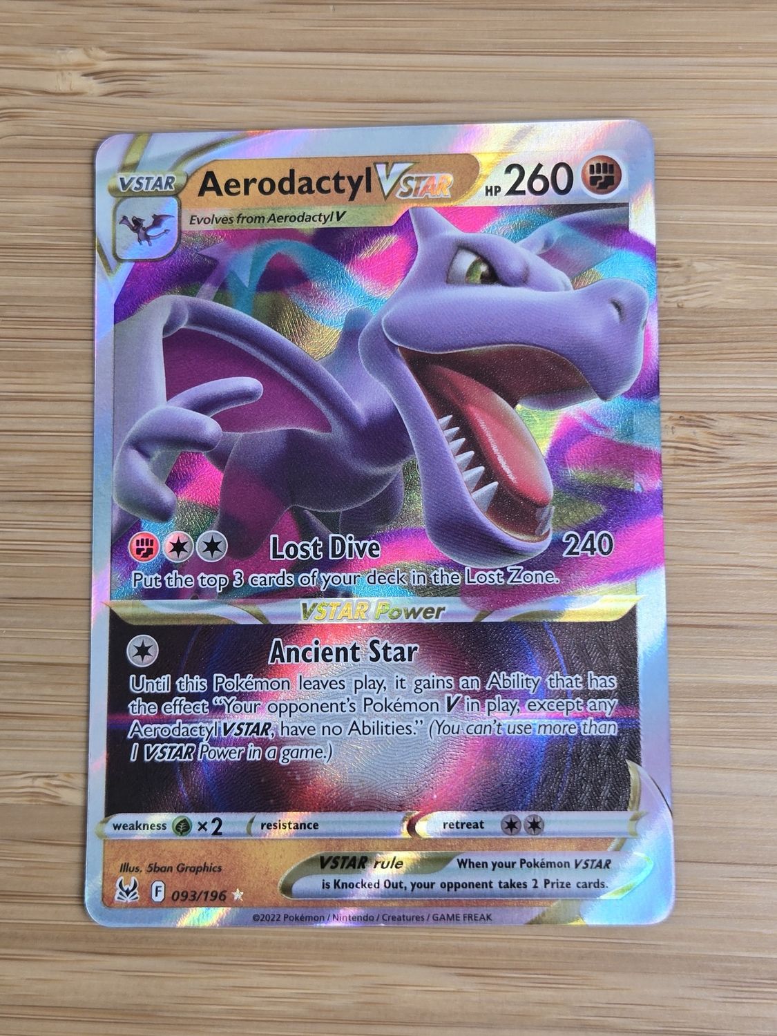 Aerodactyl V Star - 093/196 - Lost Origin - NM