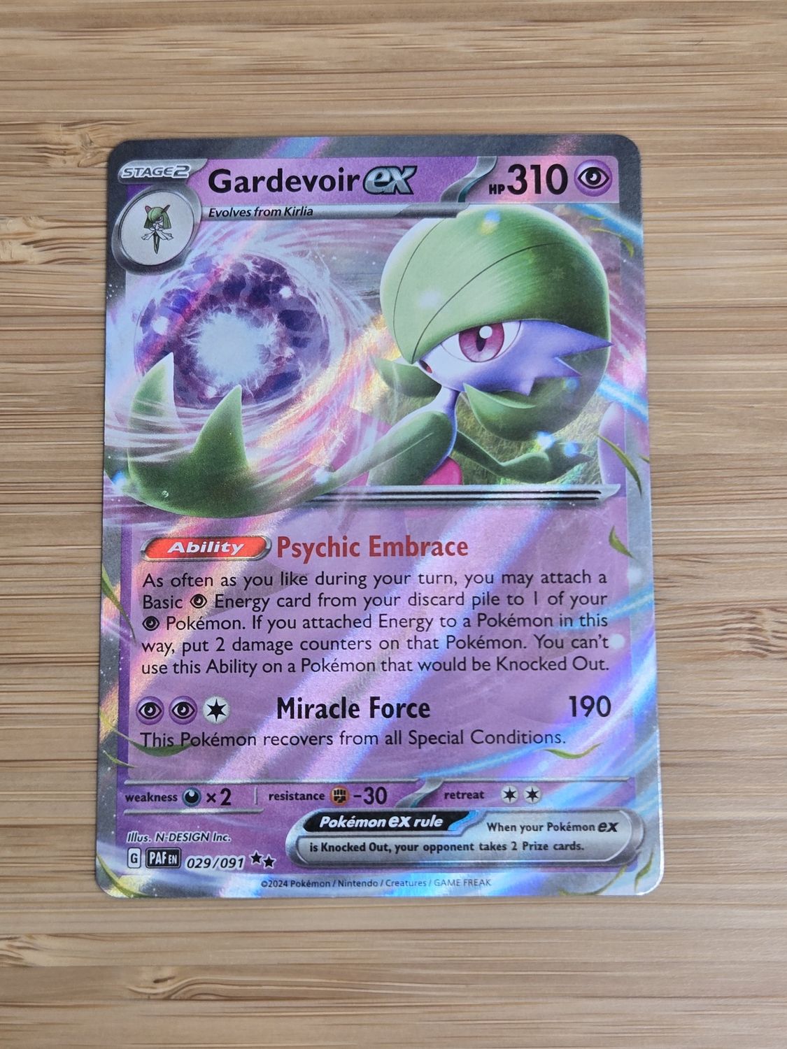 Gardevoir Ex - 029/091 - Paldean Fates - NM