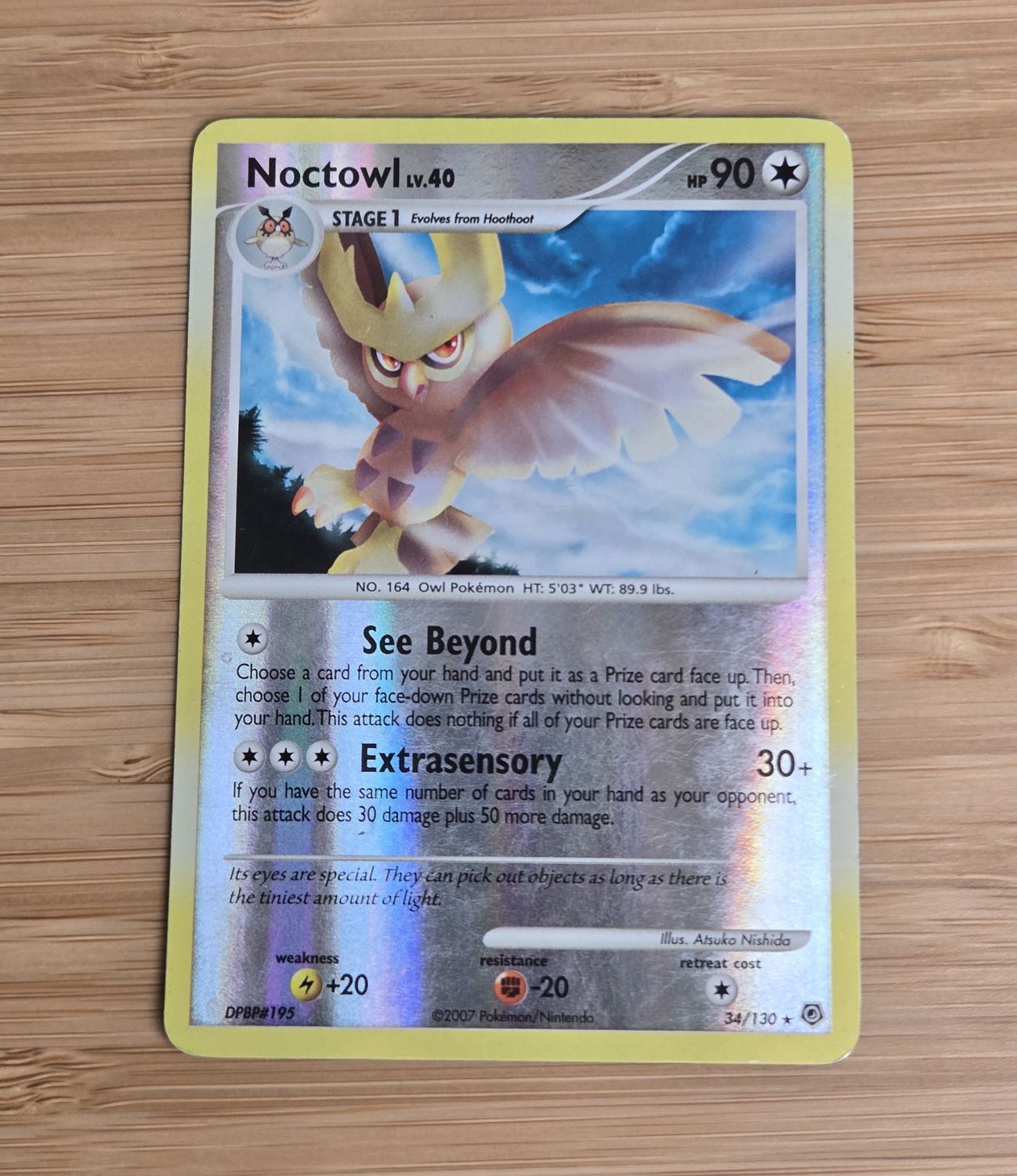 Noctowl Holo - DPBP#195 - Diamond &amp; Pearl - LP