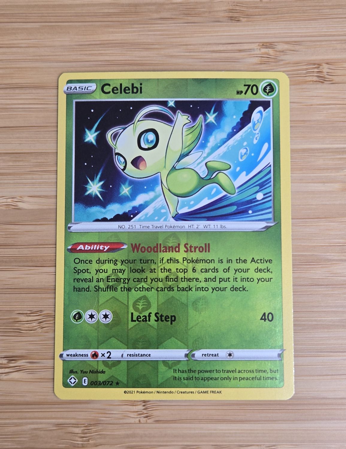 Celebi reverse holo - 003/072 - Shinning Fates - NM