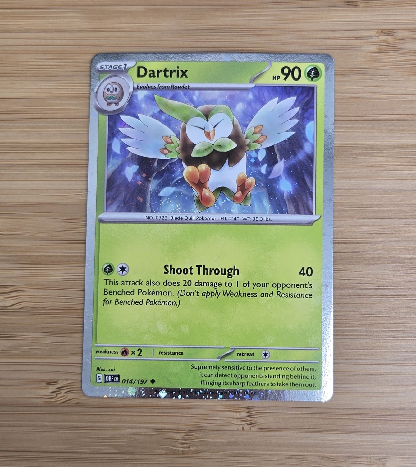 Dartrix cosmic holo - 014/197 - Obsidian Flames - NM
