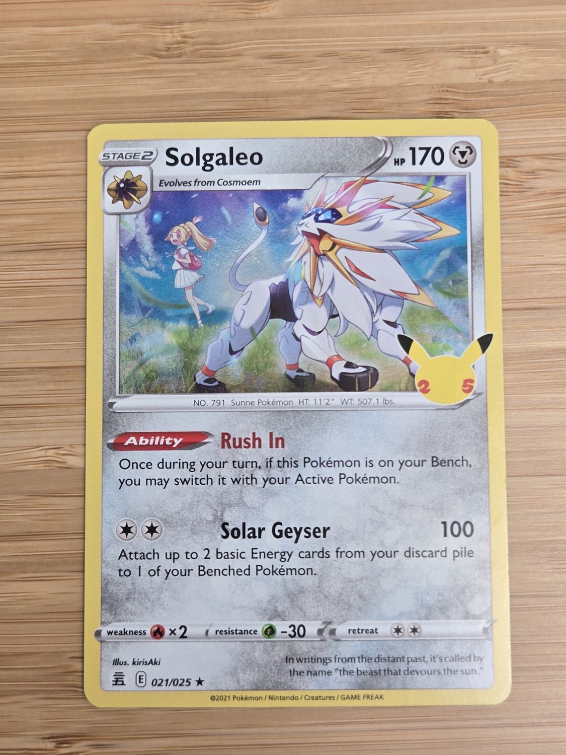 Solgaleo - 021/025 - Celebrations - NM