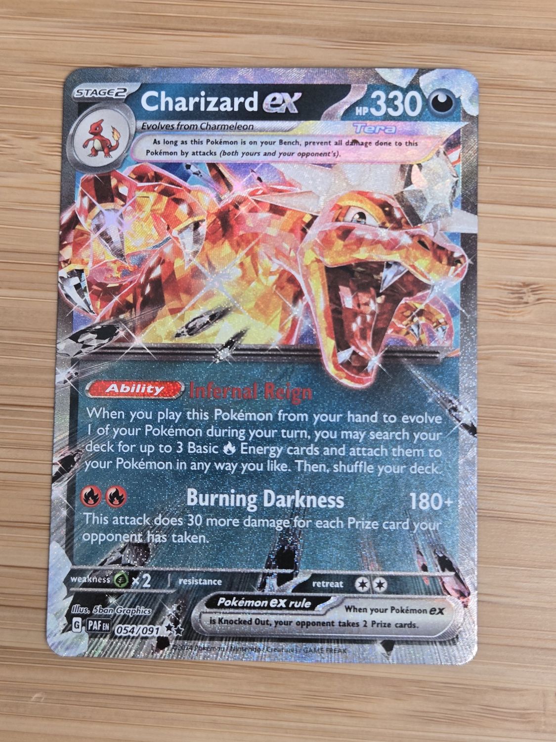 Charizard EX - 054/091 - Paldean Fates - NM