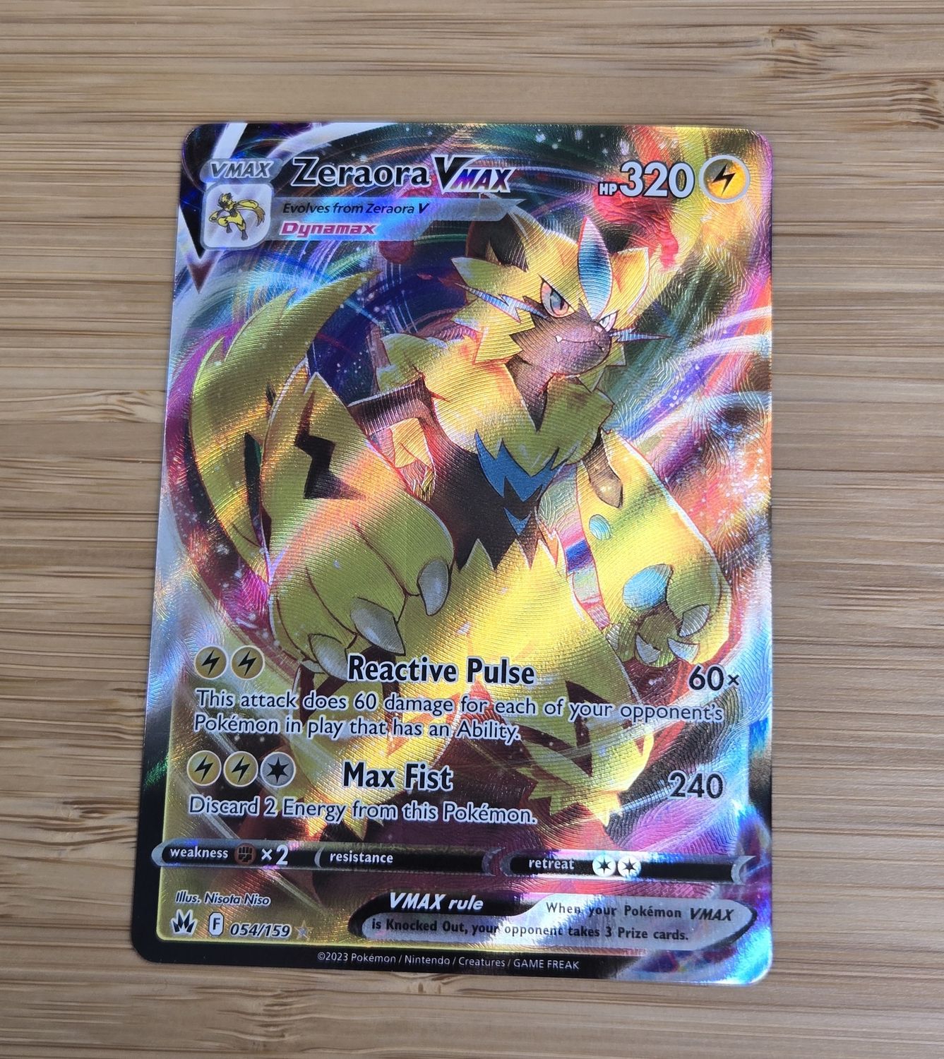 Zeraora VMAX - 054/159 - Crown Zenith - NM
