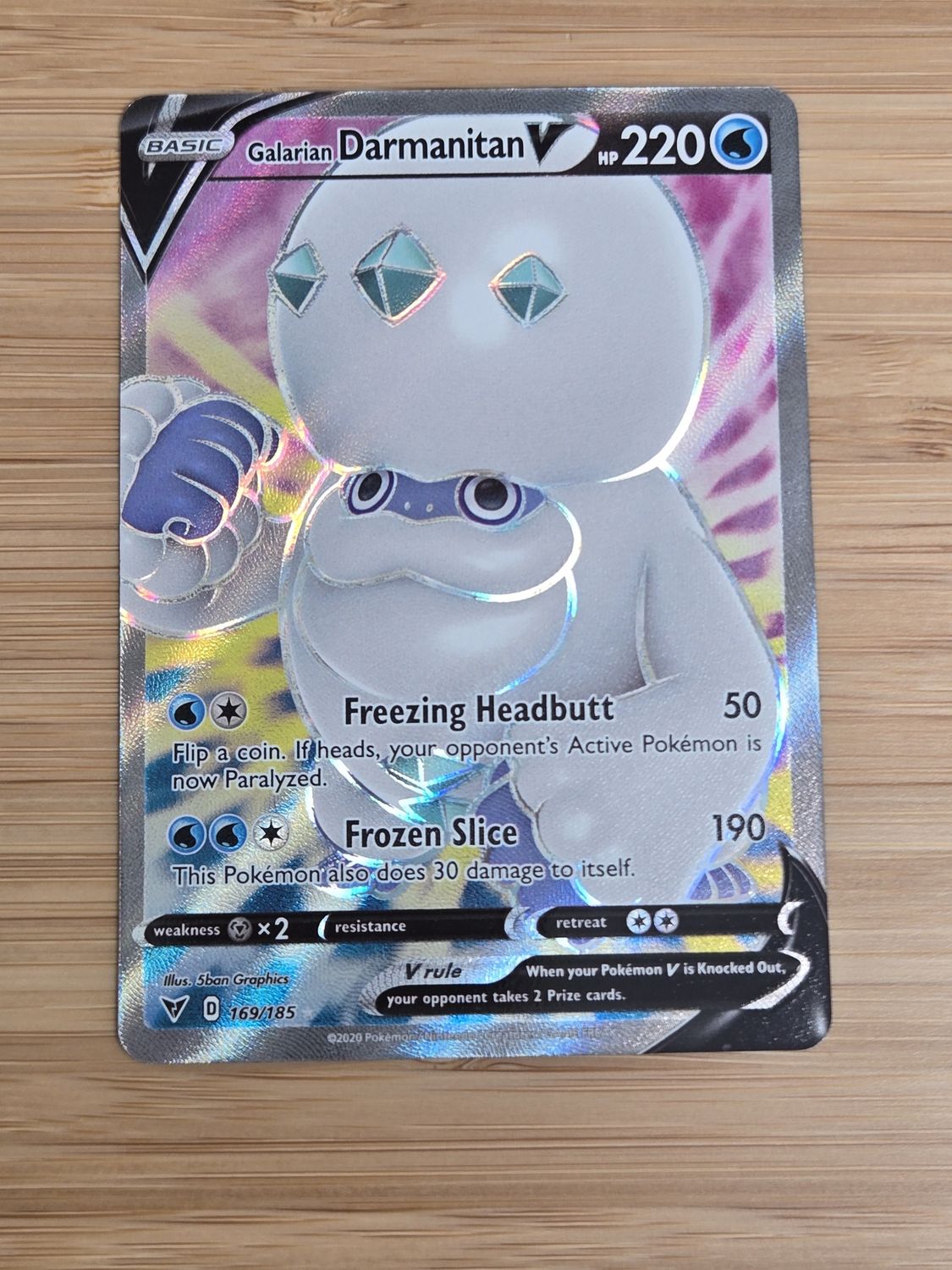 Galarian Darmanitan V - 169/185 - Vivid Voltage - NM