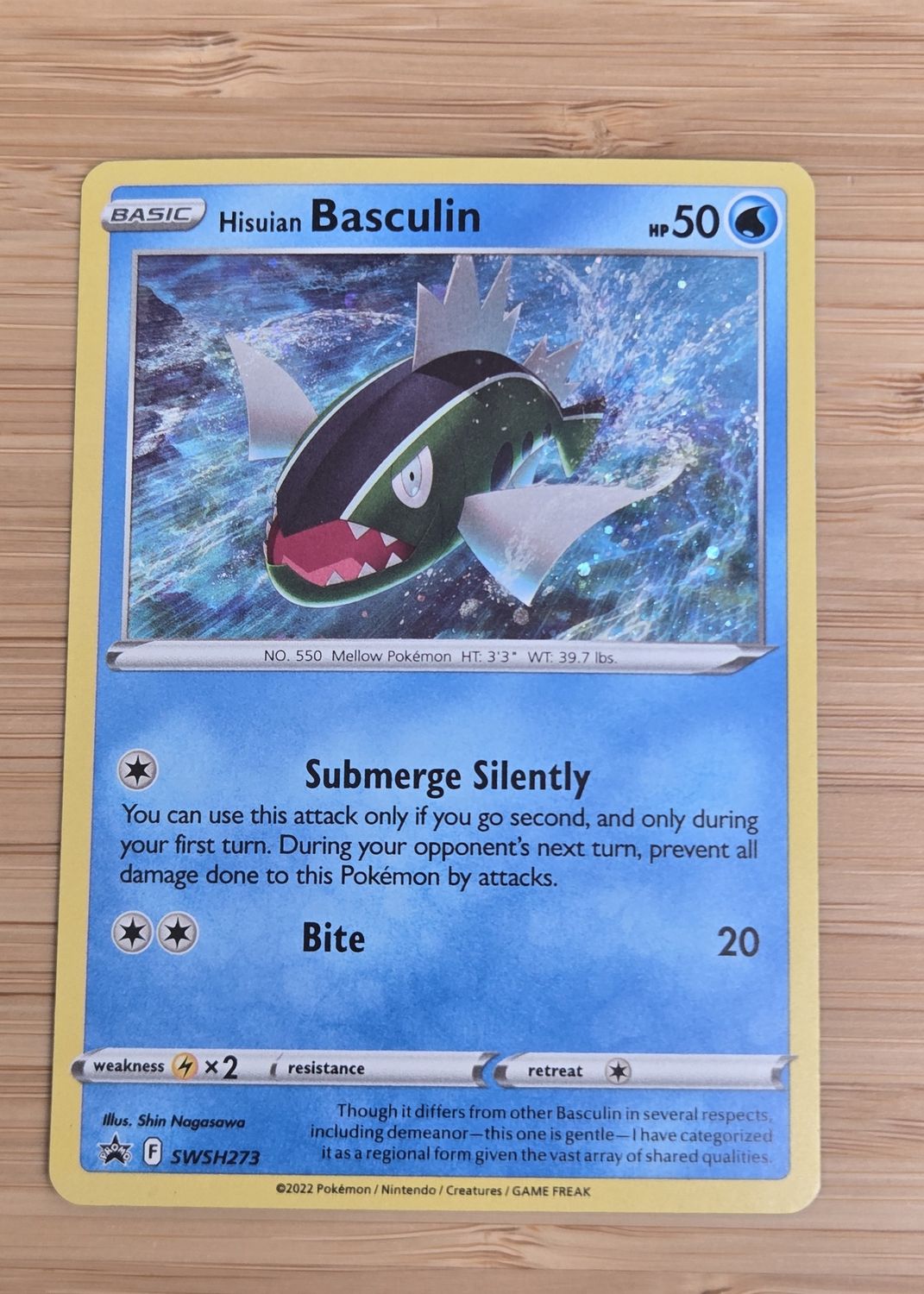 Hisuian Basculin cosmic holo - SWSH273 - PROMO - NM