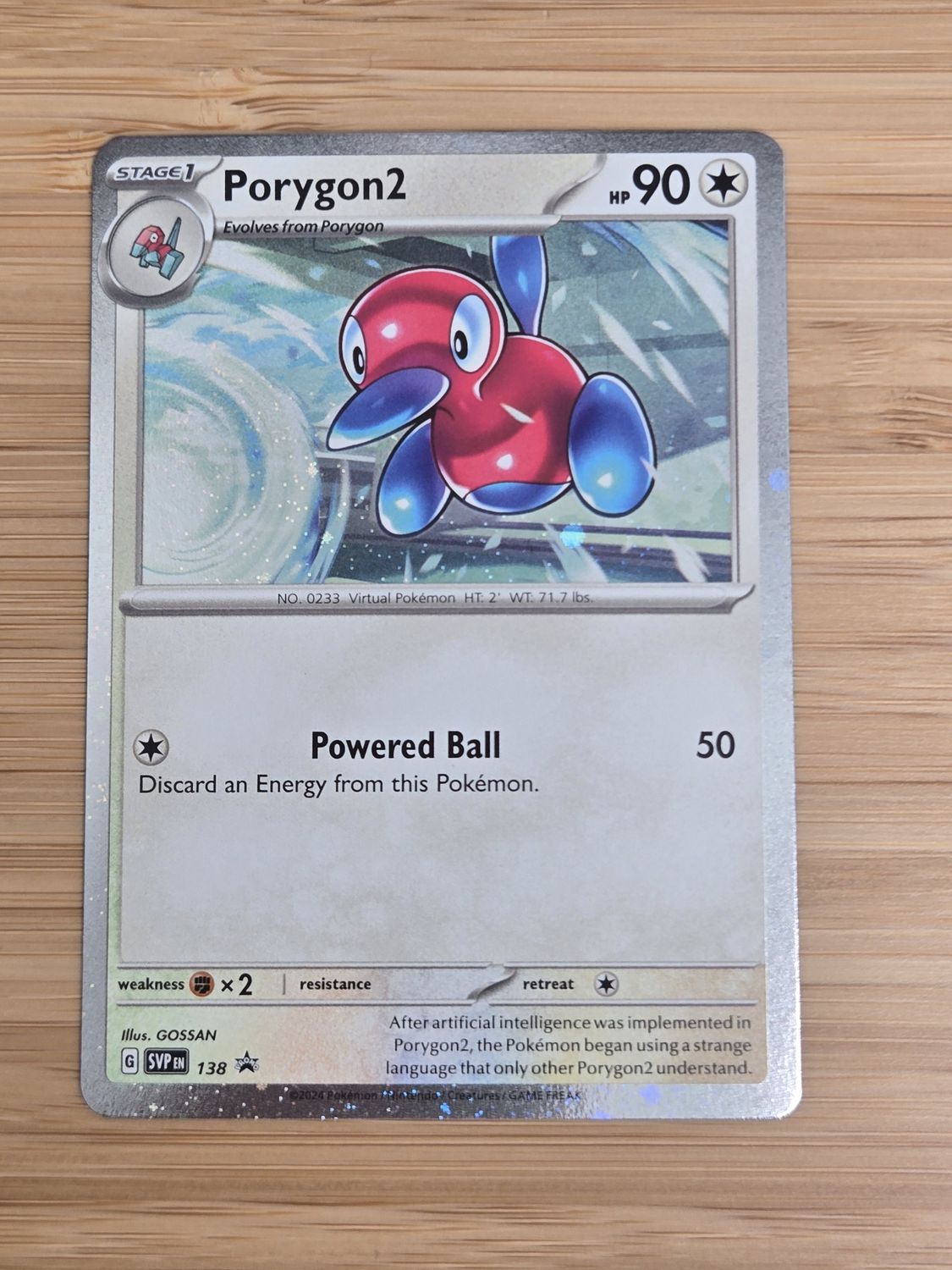 Porygon2 cosmic holo - 138 - SVP (PROMO) - NM