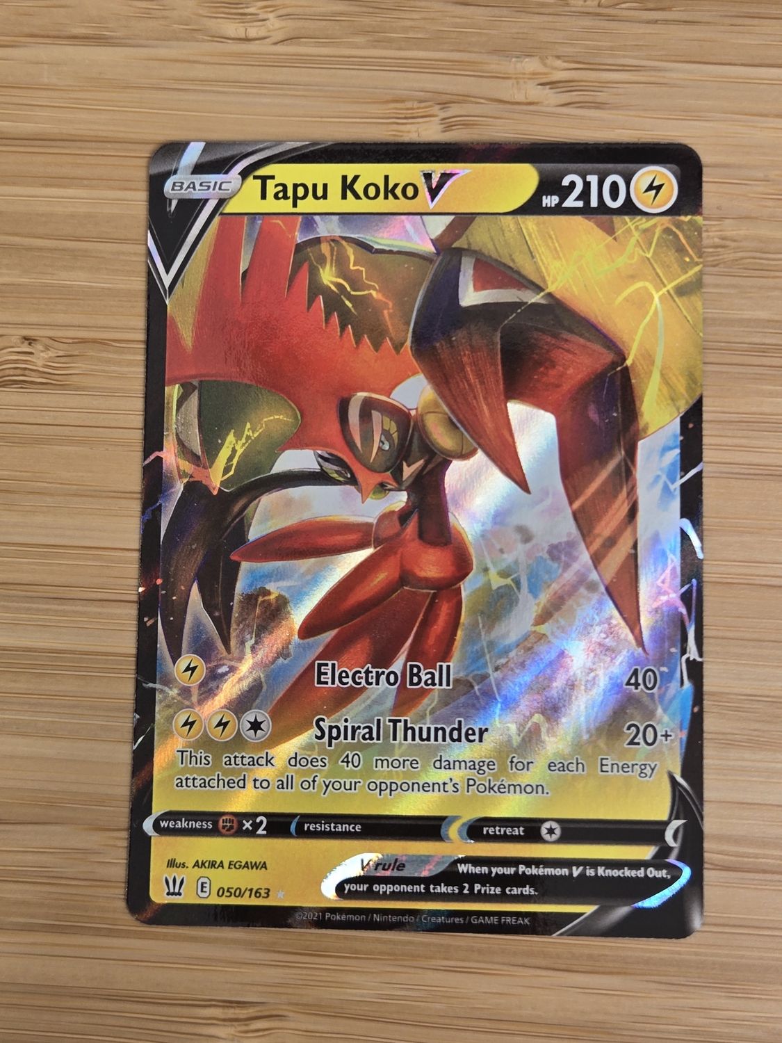 Tapu Koko V - 050/163 - Battle Styles - NM