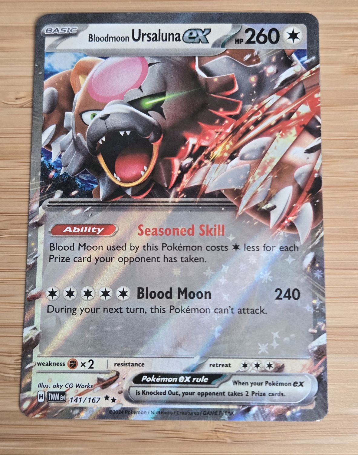 Bloodmoon Ursaluna EX - 141/167 - Twilight Masquerade - NM
