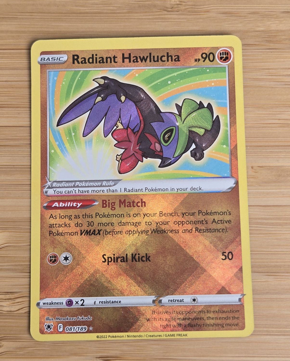 Radiant Hawlucha - 081/189 - Astral Radiance - NM