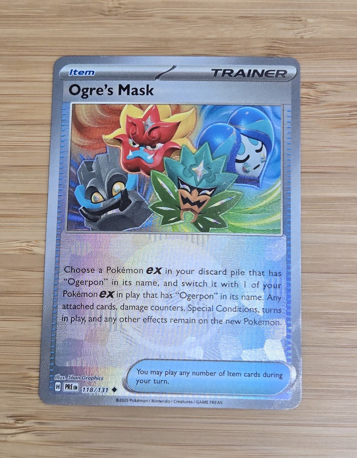 Ogre&#39;s Mask - 118/131 - Prismatic Evolutions - NM - (BALL)