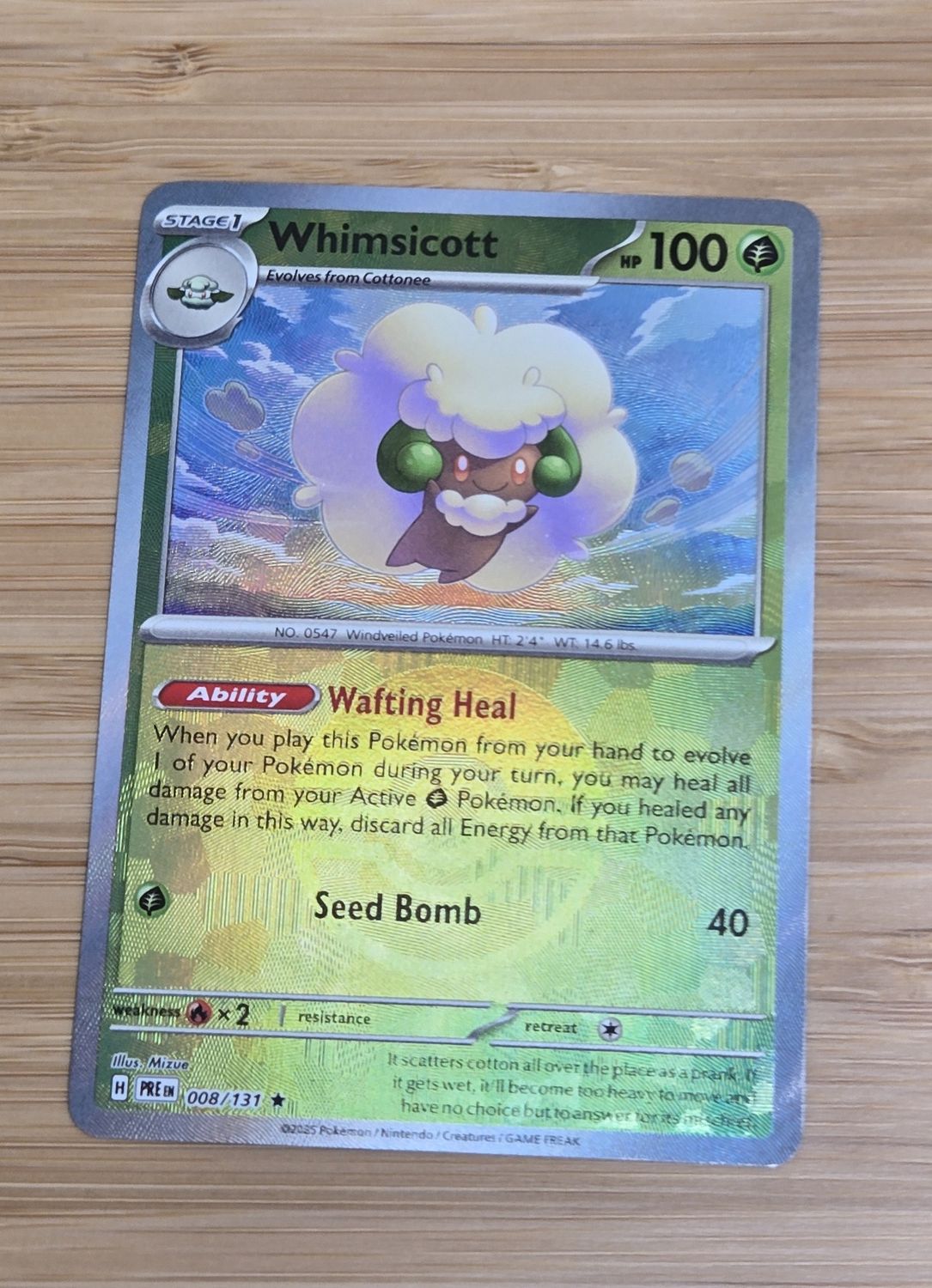 Whimsicott - 008/131 - Prismatic Evolutions - NM - (BALL)