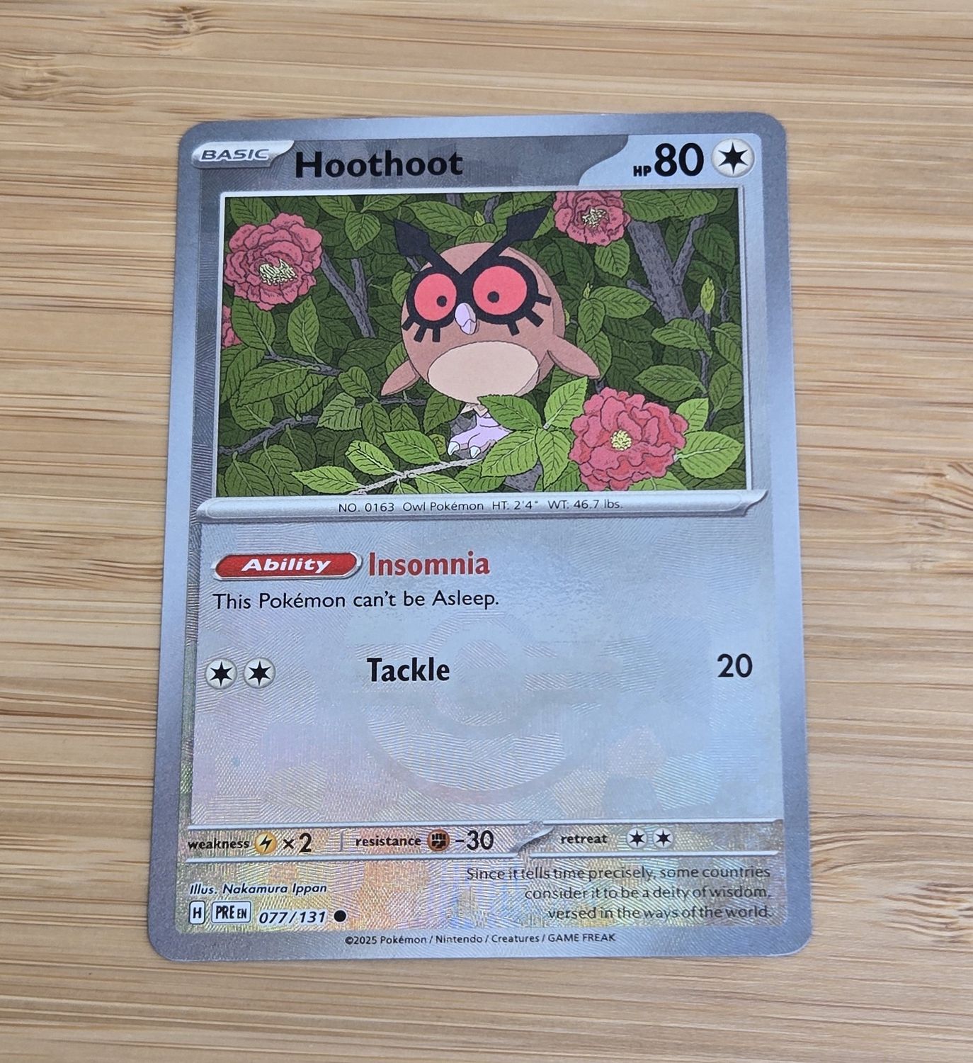 Hoothoot - 077/131 - Prismatic Evolutions - NM - (BALL)