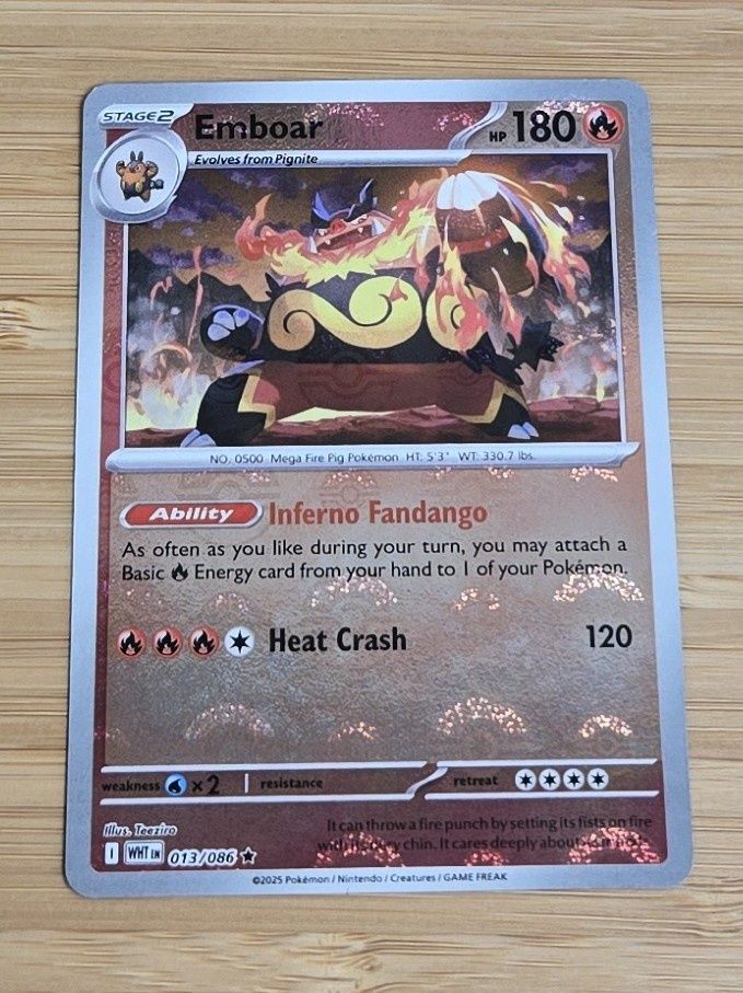 Emboar (BALL) - White Flare - 013/086 - NM