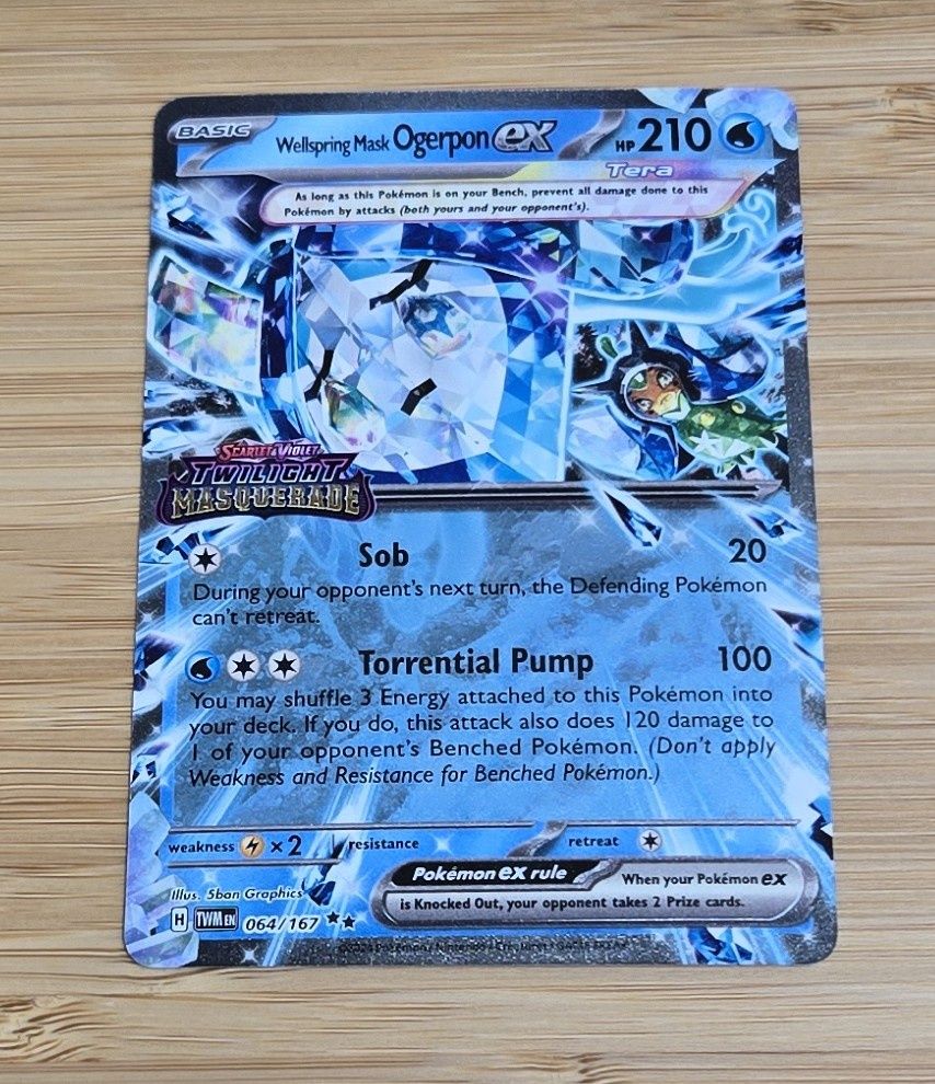 Wellspring Mask Ogerpon EX STAMP - Twilight Masquerade - 064/167 - NM