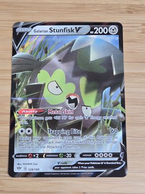 Galarian Stunfisk V - Darkness Ablaze - 128/189 - NM