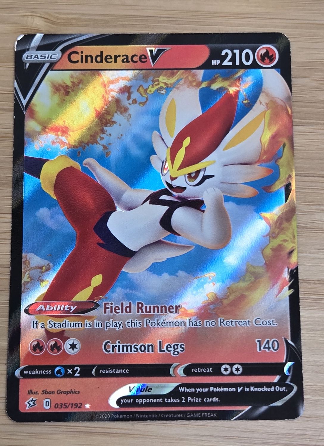 Cinderace V - Rebel Clash - 035/192 - NM