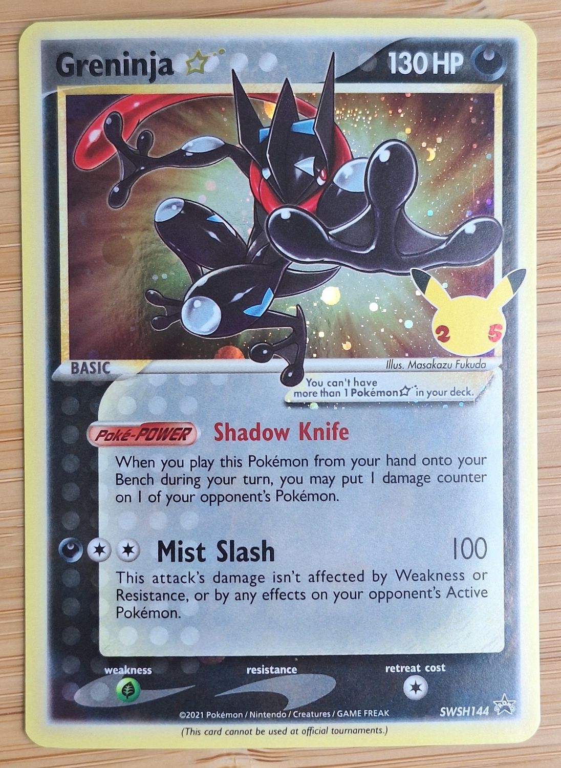 Greninja  Gold Star - SWSH144 - Celebration - PROMO - NM