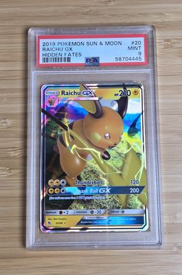 Raichu GX - 20/68 - Hidden Fates - PSA 9