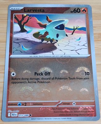 Larvesta - 015/086 - Black Bolt - NM (Pokeball)