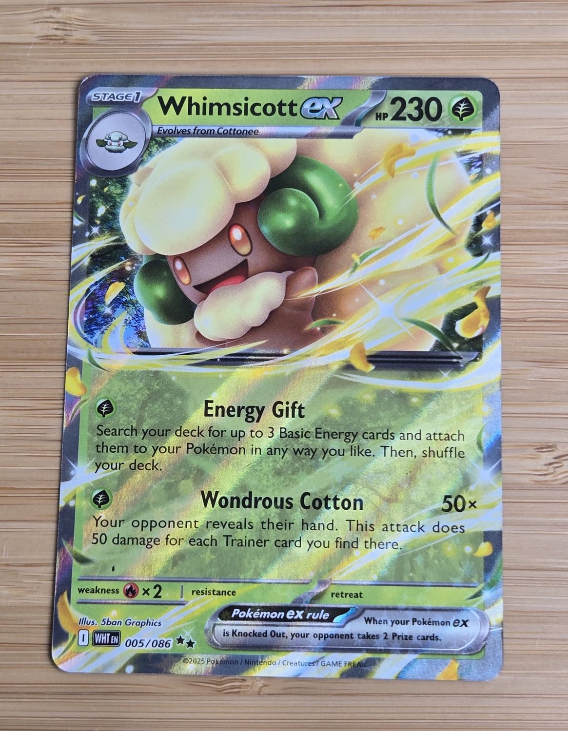 Whimsicott ex - 005/086 - White Flare - NM
