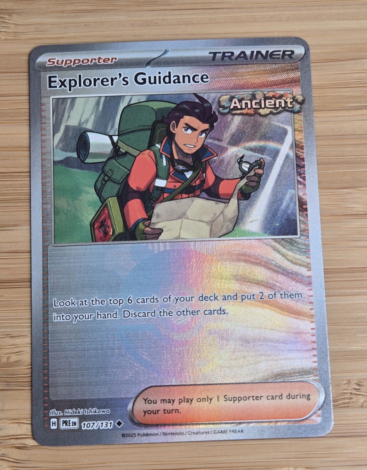 Explorer&#39;s Guidance - 107/131 - Prismatic Evolutions - NM - (BALL)