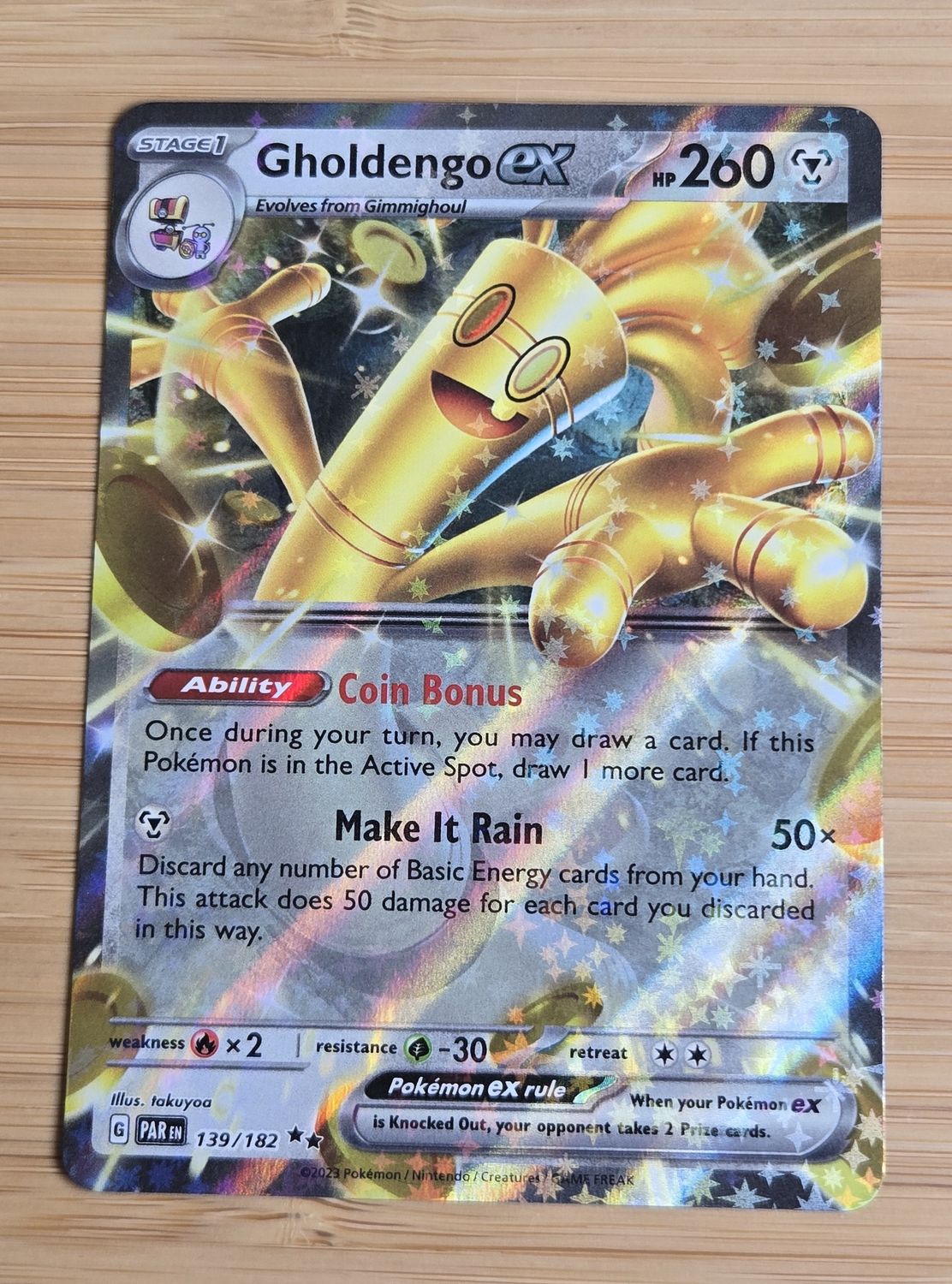 Gholdengo ex - 139/182 - Paradox Rift - NM