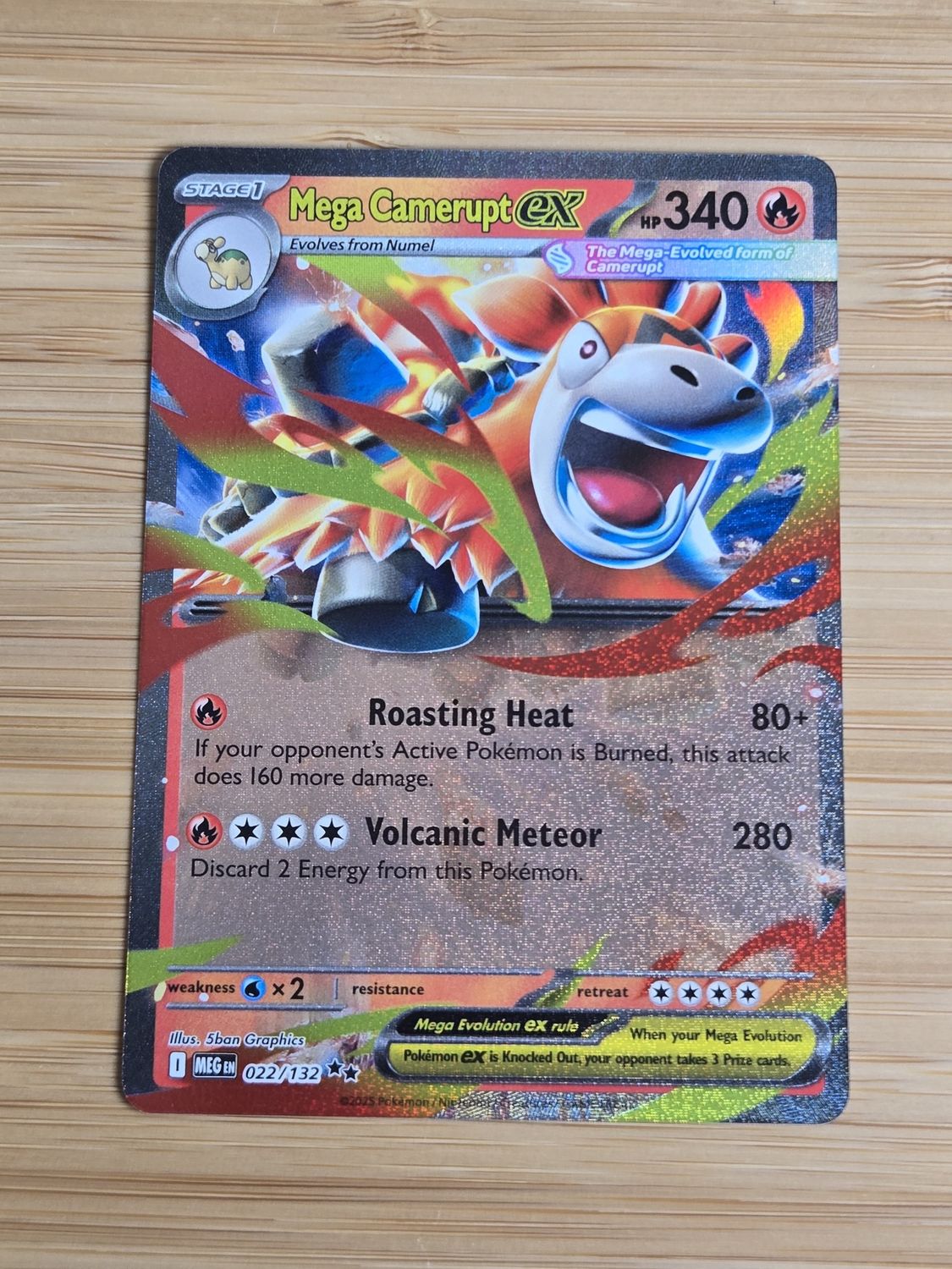 Mega Camerupt ex - 022/132 - Mega Evolution - NM