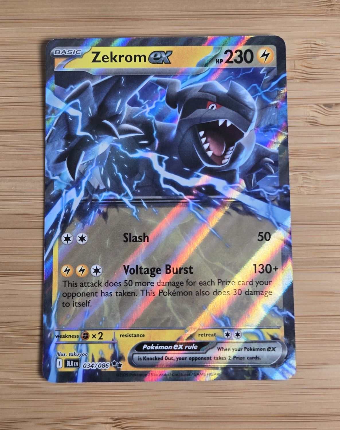 Zekrom ex - 034/086 - Black Bolt - NM