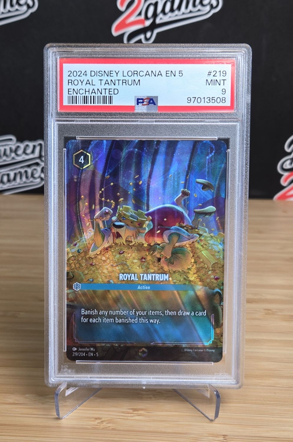 2024 Disney Lorcana Royal Tantrum Enchanted PSA 9