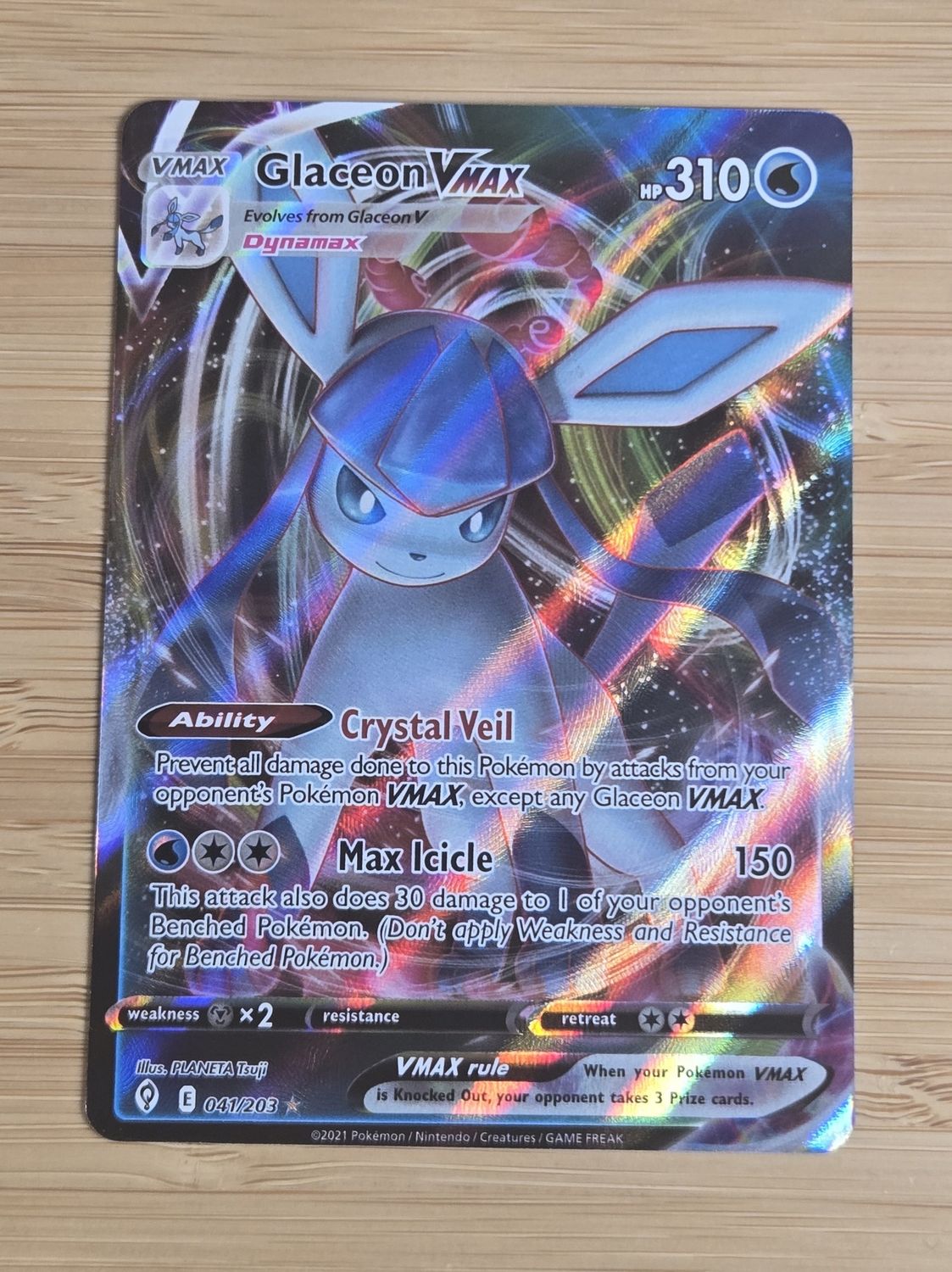 Glaceon Vmax - 041/203 - Evolving Skies - NM