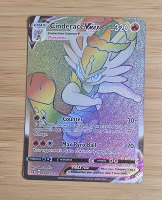 Cinderace Vmax Rainbow - 194/192 - Rebel Clash - NM