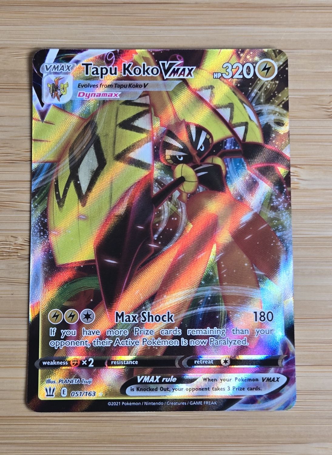 Tapu Koko Vmax - 051/163 - Battle Styles -NM