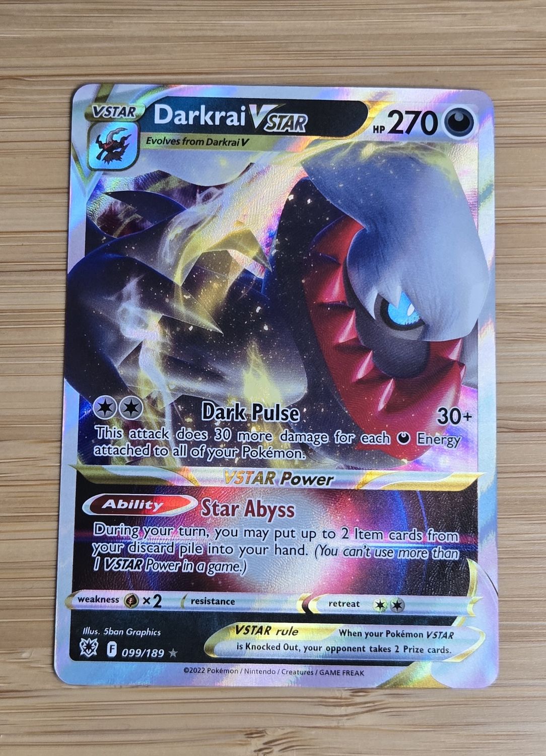 Darkrai Vstar - 099/189 - Astral Radiance - NM