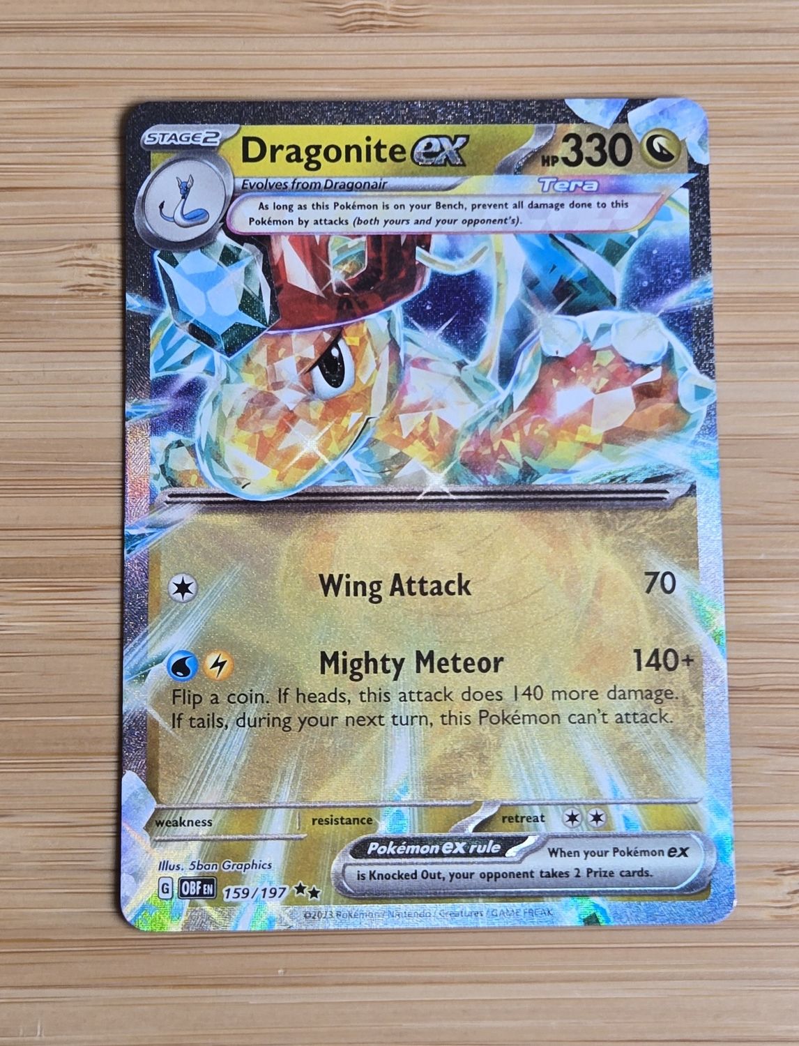 Dragonite ex - 159/197 - Obsidian Flames - NM