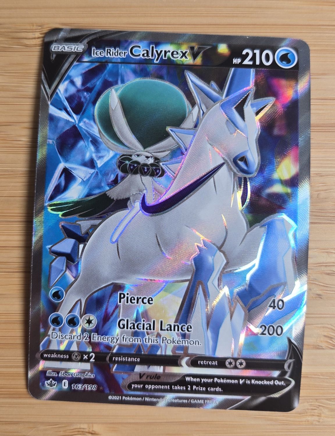 Ice Rider Calyrex V - 163/198 - Chilling Reign - NM