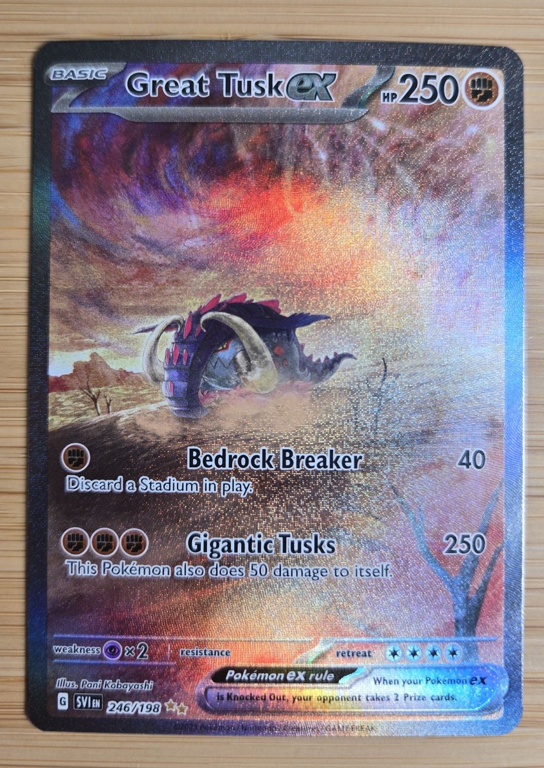 Great Tusk - 246/198 - Scarlet Violet - NM