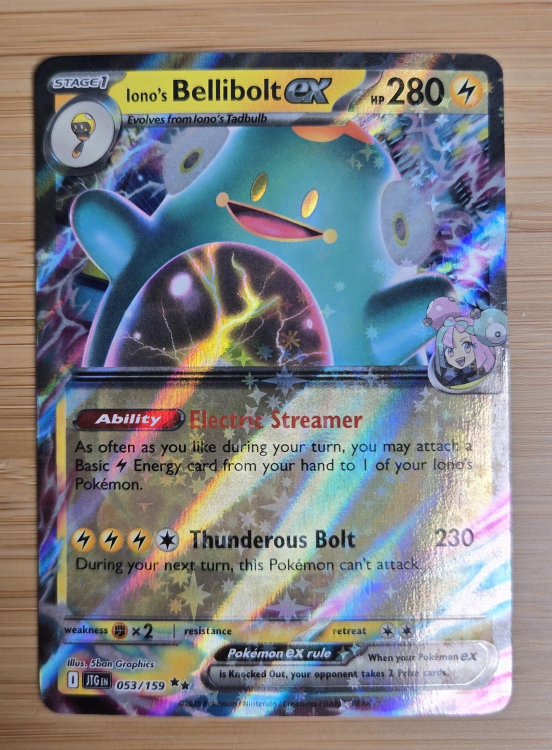 Iono&#39;s Bellibolt EX - Journey Together - 053/159 - NM