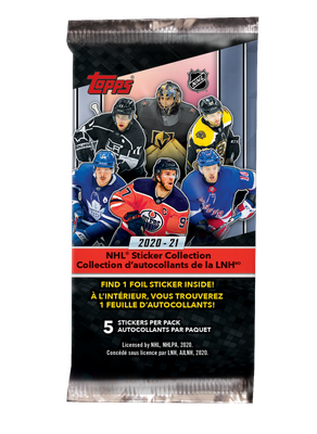 Topps NHL 2020-2021 Stickers - pack of 5 stickers Topps NHL 2020-2021 Stickers - pack of 5 stickers
