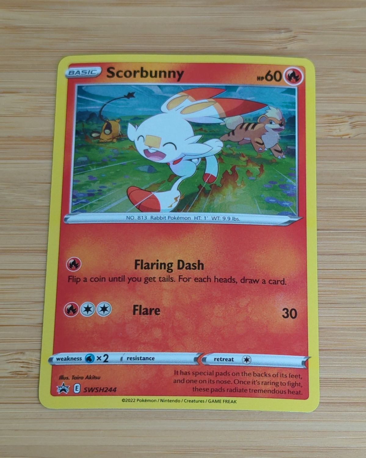 Scorbunny cosmic holo - SWSH244 - PROMO - NM -Swirl Scorbunny cosmic holo - SWSH244 - PROMO - NM -Swirl