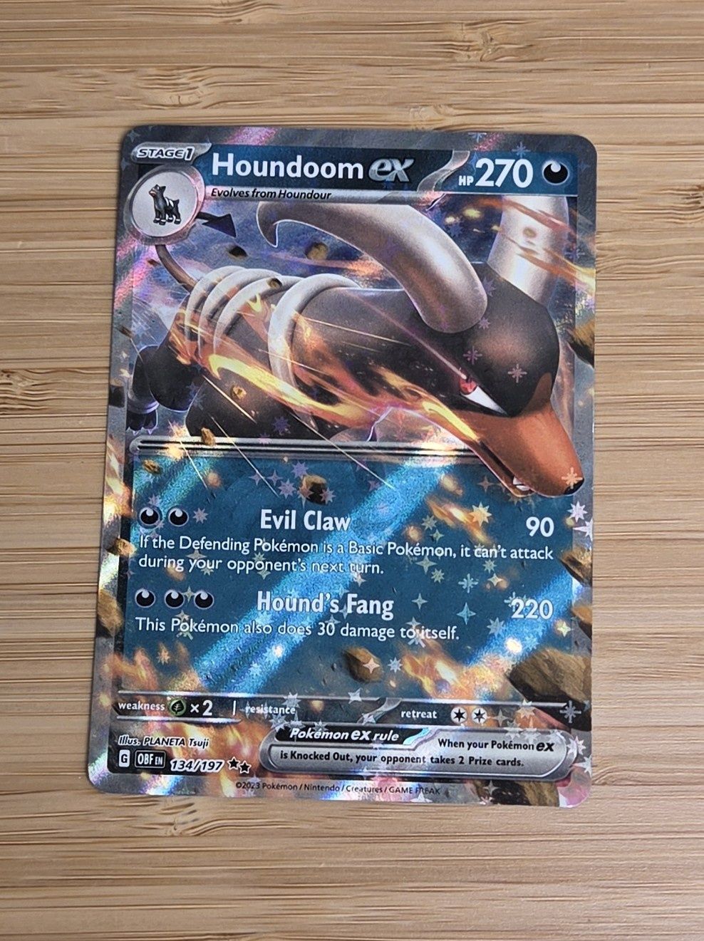 Houndoom EX - 134/197 - Obsidian Flames - NM